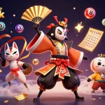 Experience thrilling gameplay with bonus de casino lolajack amidst dynamic casino elements in a vibrant illustration.