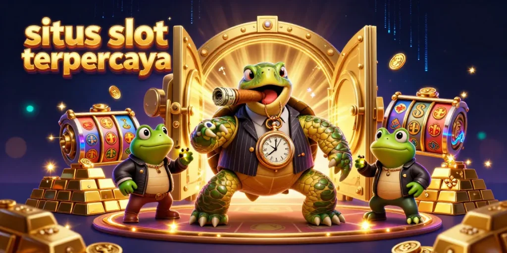 Experience gaming excitement with situs slot terpercaya featuring rich casino character illustrations.