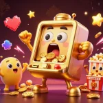 uu88 slot machine celebrates winning jackpot with gold coins, dynamic casino scene.