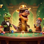 Engage in thrilling gameplay at kubetcr with a velociraptor card counter, stegosaurus pit boss, and compy pickpocket at a blackjack table.