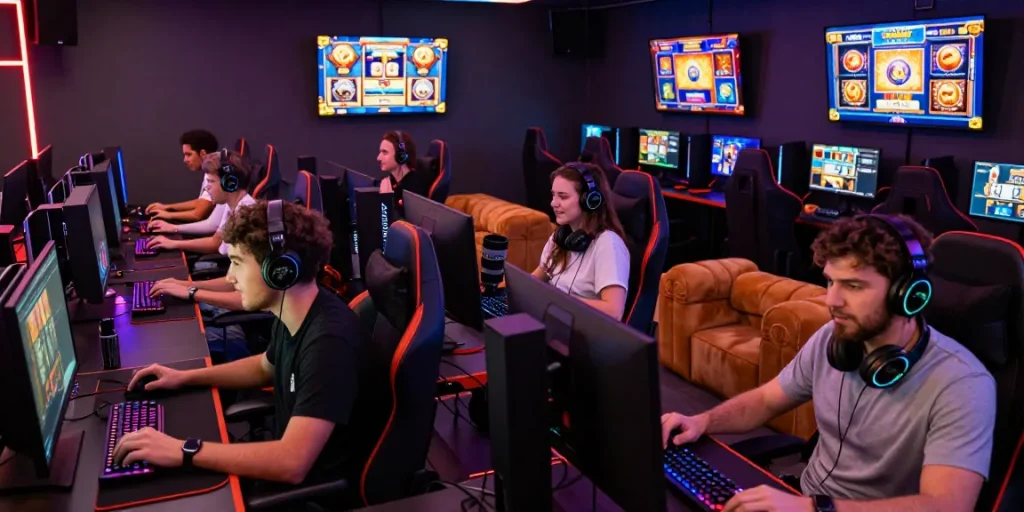 Exciting gaming atmosphere showcasing wd138 daftar players enjoying top slot providers in 2026
