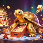 ブラックジャックオンラインカジノでの興奮を伝える賑やかなカジノシーンのイラスト