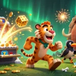 Experience thrilling gaming adventures at cm88vn with a 3D illustration of a vibrant casino scene.