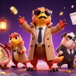 SC88's three raptors in disguise aiming for VIP entry at a vibrant casino scene.